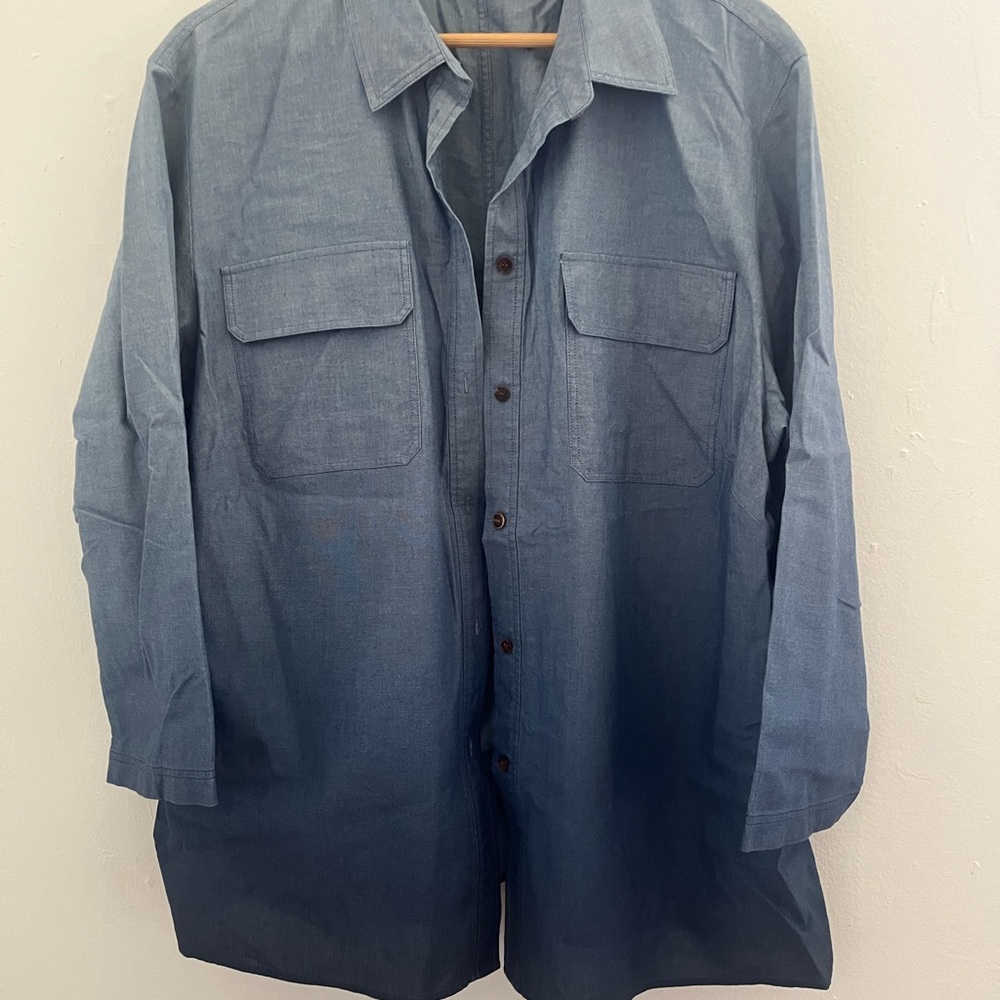 Lafayette 148 New York Gradient Blue Blouse